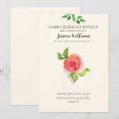 sierlijke bloemenbruiloft Vrijgezellenfeest Kaart (Voorkant / Achterkant)