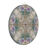 Sierlijke Bloemendartbord Dartbord (Voorkant Links)