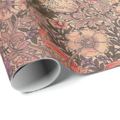  sierlijke bloemenprint cadeaupapier (Rol Hoek)