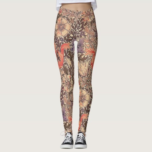  sierlijke bloemenprint leggings (Voorkant)