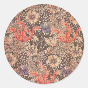 sierlijke bloemenprint ronde sticker