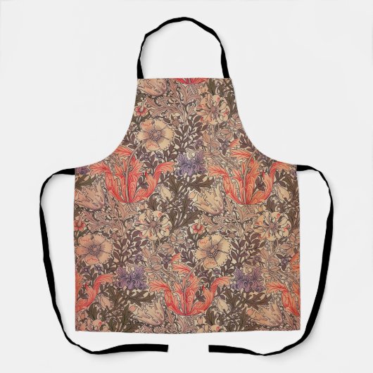 sierlijke bloemenprint schort (Voorkant)