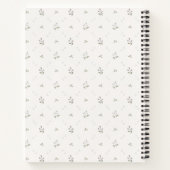 sierlijke bloemenspiraal Notitieboek (Achterkant)
