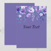 Sierlijke bloemkunst kaart (Voorkant / Achterkant)