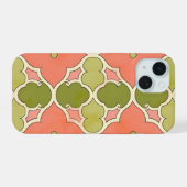 Sierlijke Bloemtegel iPhone 15 Case (Achterkant horizontaal)
