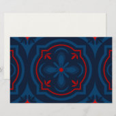 Sierlijke bloemtegels patroon briefpapier (Voorkant / Achterkant)