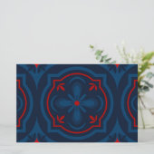 Sierlijke bloemtegels patroon briefpapier (Staand voorkant)