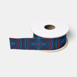 Sierlijke bloemtegels patroon grosgrain lint