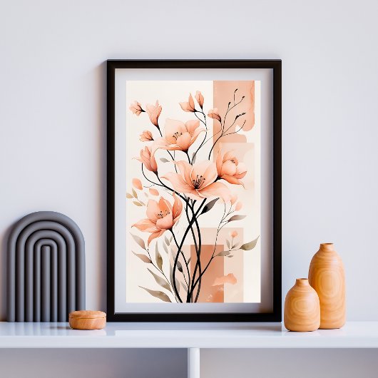 sierlijke bloesems poster