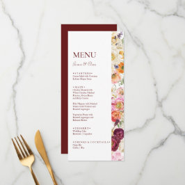 SIERLIJKE Blooms Bruiloft Menu