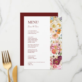 SIERLIJKE Blooms Bruiloft Menu