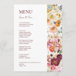 SIERLIJKE Blooms Bruiloft Menu