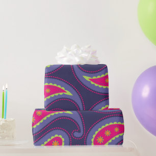 Sierlijke Boho Bloemmotief Cadeaupapier