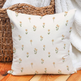 Sierlijke Boho Ditsy Bloemige Cottagecore Beige Kussen