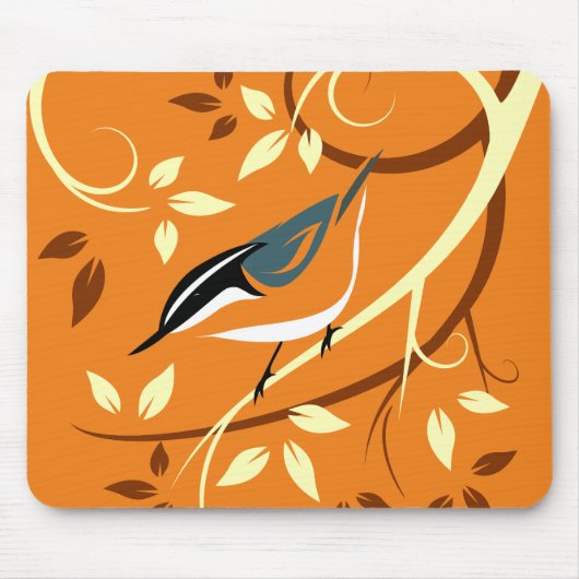 Sierlijke Boomklever Vogel Muismat (Voorkant)
