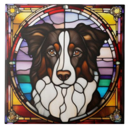 Sierlijke Border Collie-tegel Tegeltje
