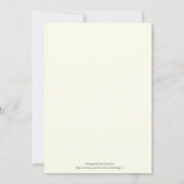 Sierlijke border jade, ivoren bruiloft kaart (Achterkant)