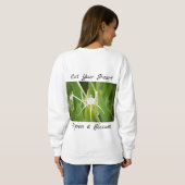Sierlijke botanische bloem sweatshirt (Achterkant volledig)