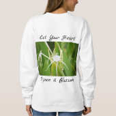 Sierlijke botanische bloem sweatshirt (Achterkant)