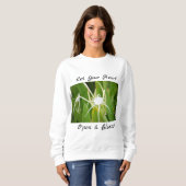 Sierlijke botanische bloem sweatshirt (Voorkant volledig)