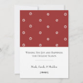 Sierlijke botanische NOEL-vakantiefotokaart Feestdagenkaart (Achterkant)