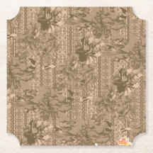 Sierlijke bruine bloemenservetring | Vintage stijl