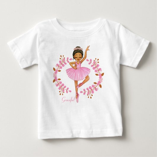 Sierlijke Brunette Ballerina T-shirt (Voorkant)