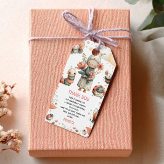 Sierlijke Bugs& Insecten Kinderverjaardag Bedankt Cadeaulabel