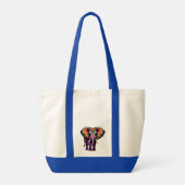 Sierlijke Cartoon Olifant Tote Bag (Achterkant)