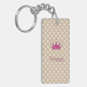 Sierlijke Chic Parels, Tiara, Prinses, Glitterend Sleutelhanger (Voorkant Links)
