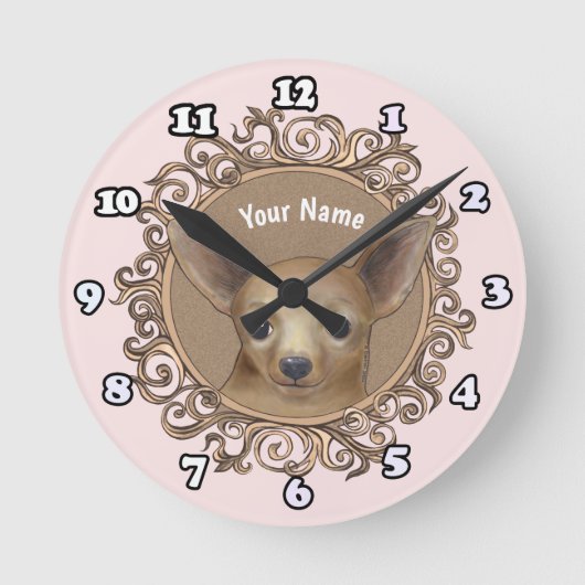 Sierlijke Chihuahua klok (Voorkant)