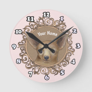 Sierlijke Chihuahua-klok Ronde Klok