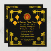 Sierlijke Chinese Nieuwjaar Dragon Kaart (Voorkant / Achterkant)