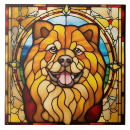 Sierlijke Chow Chow-tegel Tegeltje