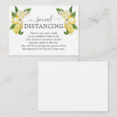 Sierlijke citroen vruchten bloemen baby shower det informatiekaartje (Voorkant / Achterkant)