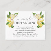 Sierlijke citroen vruchten bloemen baby shower det informatiekaartje (Voorkant)