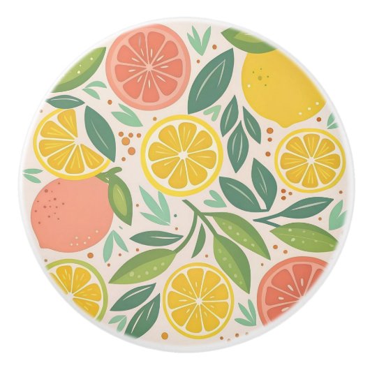 Sierlijke citrus keramische knoppen (Voorkant)