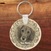Sierlijke Dachshund  Sleutelhanger (Voorkant)