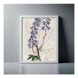 Sierlijke Delphinium kunstwerk Home Decor Perfect Poster