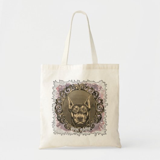 Sierlijke Dobermann Boodschappentas Tote Bag (Voorkant)