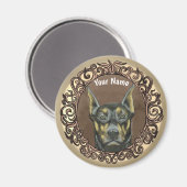 Sierlijke Dobermann Magneet (Voorkant / Achterkant)