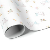 sierlijke duiven cadeaupapier (Rol Hoek)