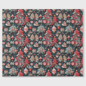 Sierlijke Elegantie: Kerstmatte Cadeaupapier (Vlak)