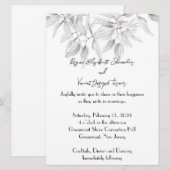 Sierlijke en elegante bruiloft uitnodiging (Voorkant / Achterkant)