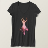 Sierlijke en poëtische ballerina silhouet t-shirt (Design voorkant)