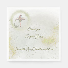 Sierlijke en sprankelende cross paper servetten