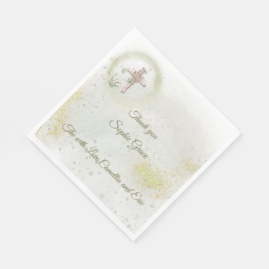 Sierlijke en sprankelende cross paper servetten (Hoek)