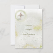 Sierlijke en sprankelende doop plat bedankt kaarte (Voorkant)