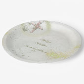 Sierlijke en sprankelende kruisdoop papieren borde papieren bordje (Gekanteld)