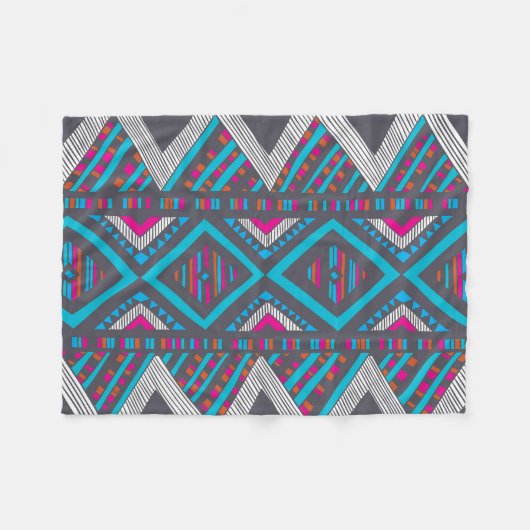 Sierlijke etnische patroon fleece deken (Voorkant (Horizontaal))